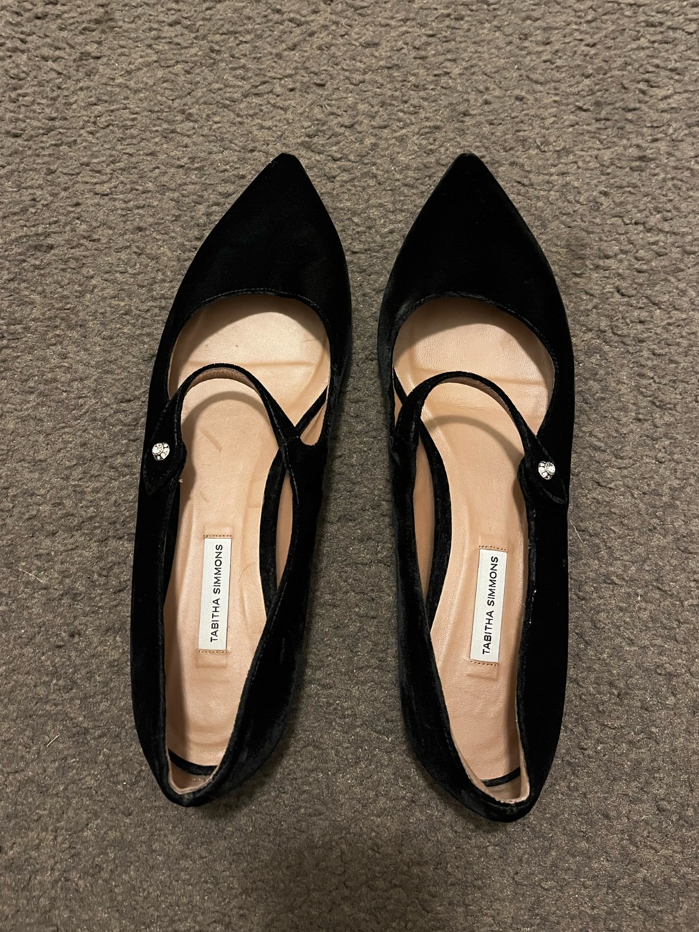 Tabitha Simmons Hermione Velvet Flats - Picture 2 of 7